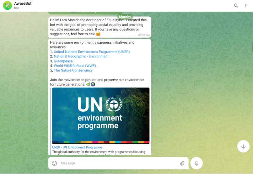 AWARE BOT  – screenshot 5