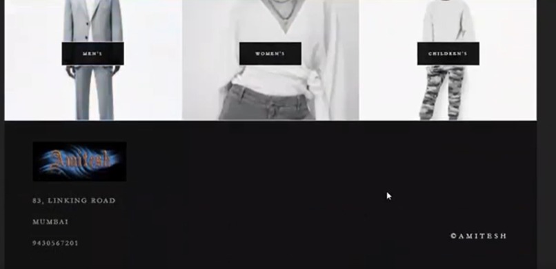 Amitesh Fashion Store Landing Webpage – screenshot 1