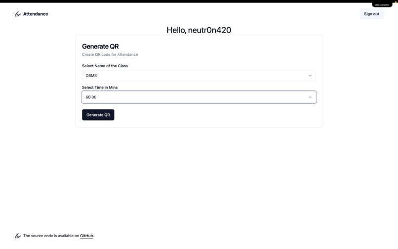 Attendance managment System – screenshot 3