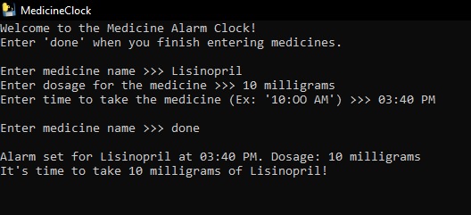 Medicine Alarm Clock (Beginner) – screenshot 1