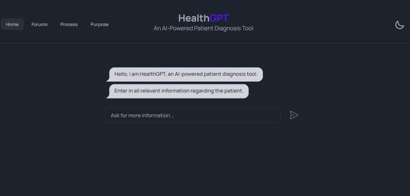 HealthGPT: An AI-Powered Healthcare Diagnosis Tool – screenshot 1