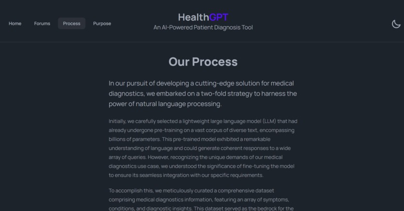 HealthGPT: An AI-Powered Healthcare Diagnosis Tool – screenshot 3