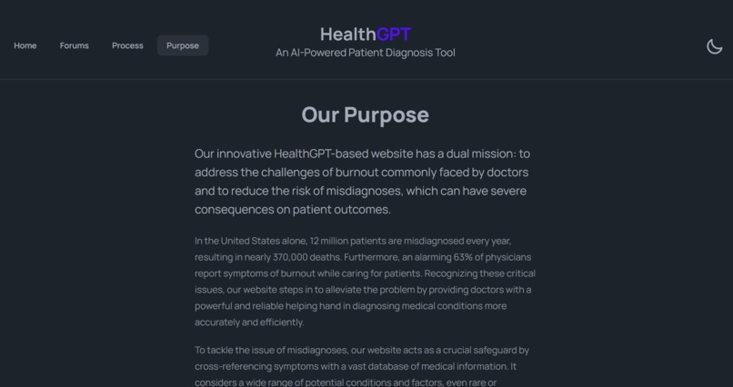 HealthGPT: An AI-Powered Healthcare Diagnosis Tool – screenshot 4