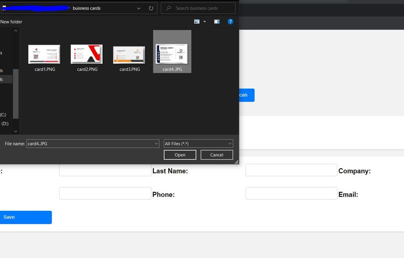 Business card scanner – screenshot 2