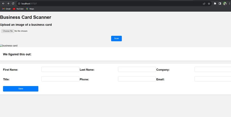 Business card scanner – screenshot 1