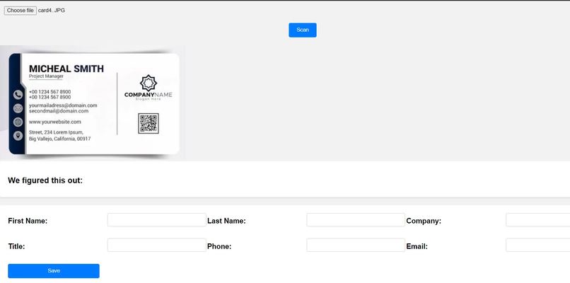 Business card scanner – screenshot 3