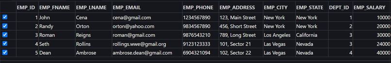 Employee Management Database – screenshot 1