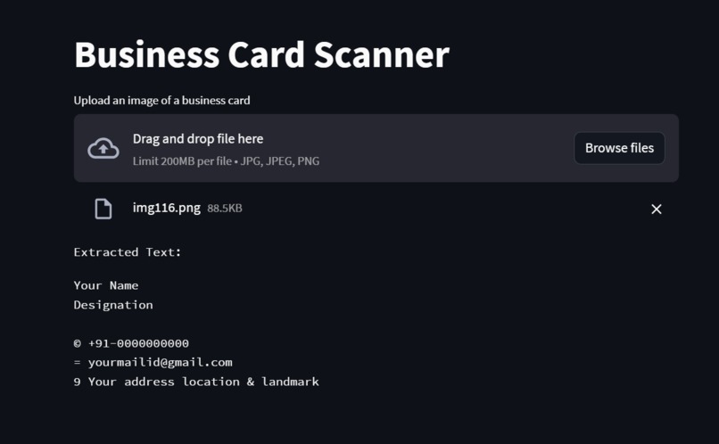 Business Card Scanner – screenshot 1