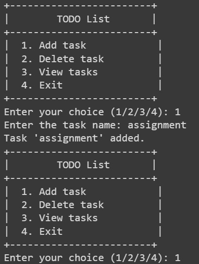 Simple TODO List  – screenshot 1