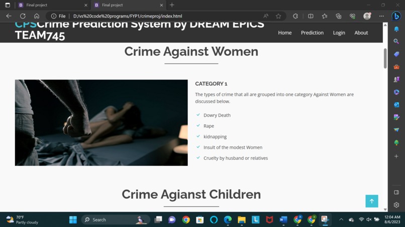  TEAM--745   CRIME PREDICTION SYSTEM – screenshot 4