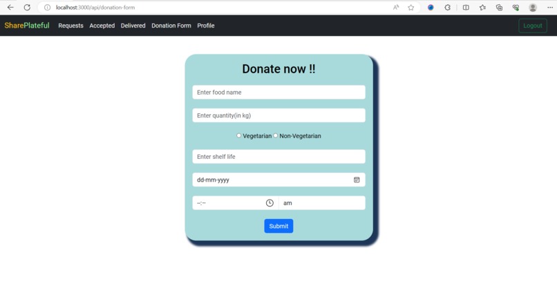 Team 649_FoodDonation – screenshot 6