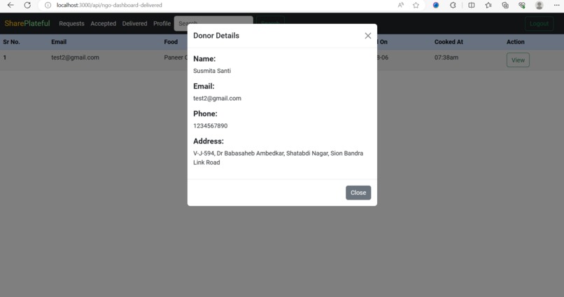 Team 649_FoodDonation – screenshot 8