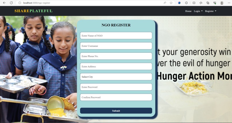 Team 649_FoodDonation – screenshot 2