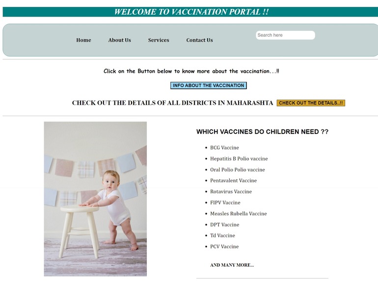 265_Immunization Registration Website – screenshot 1