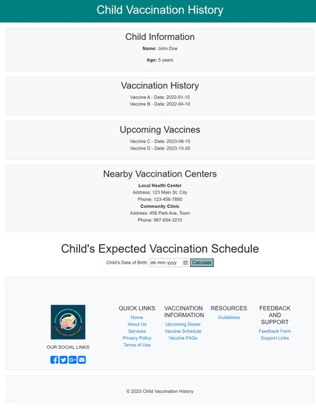 265_Immunization Registration Website – screenshot 7
