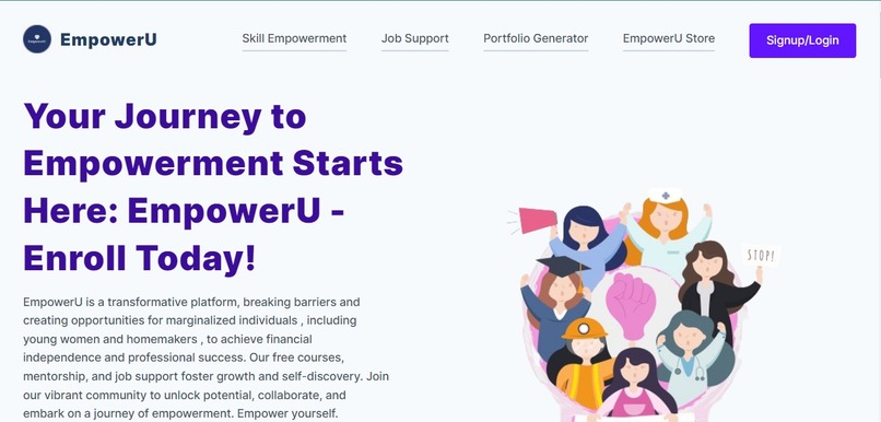 EmpowerU by  Team-11 – screenshot 2