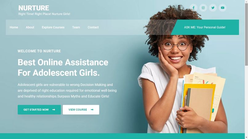 Team 196_Nurture: All in Solution for Adolecent Girls – screenshot 1