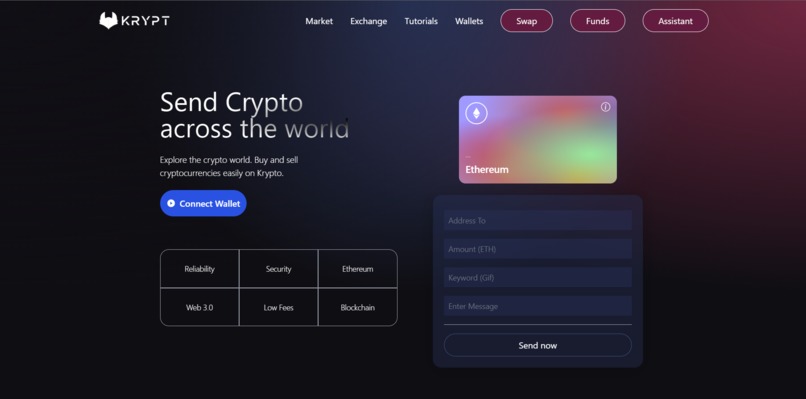 Team 313_KRYPT-An Etherwallet – screenshot 2