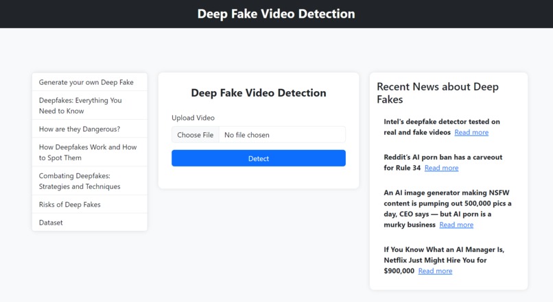 Deep Fake Video Detection – screenshot 1
