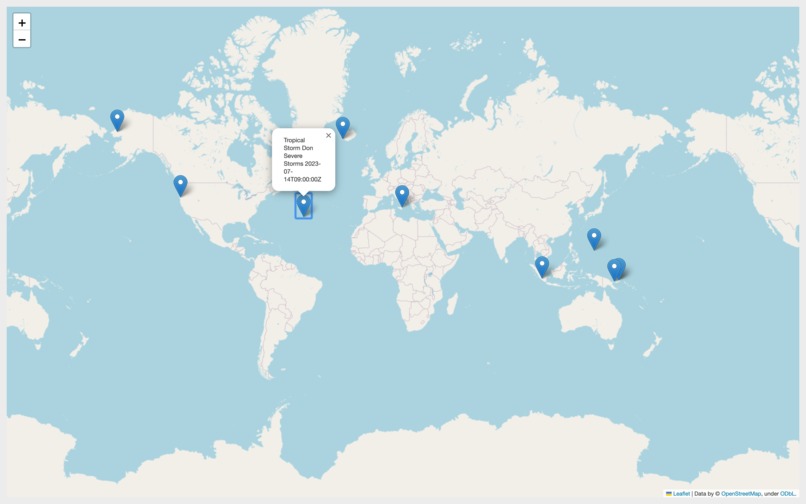 Natural Disaster Tracking App – screenshot 3