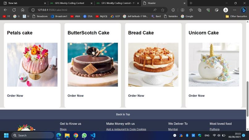 Smart Restaurant website – screenshot 4