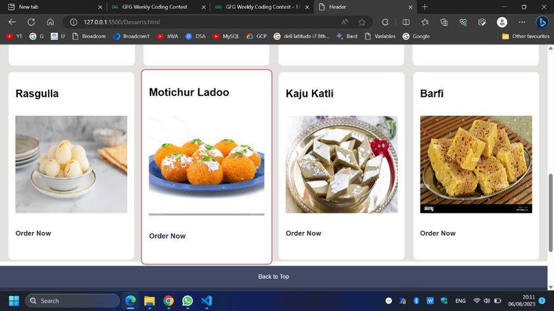 Smart Restaurant website – screenshot 3