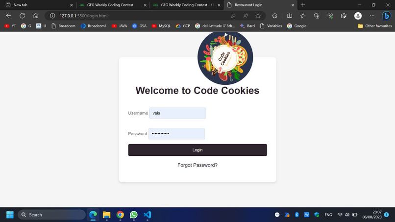 Smart Restaurant website – screenshot 6