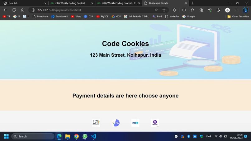Smart Restaurant website – screenshot 13
