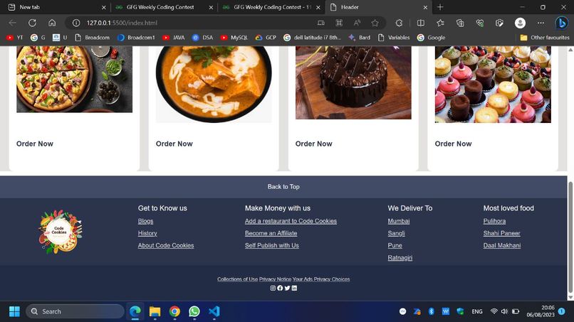 Smart Restaurant website – screenshot 14