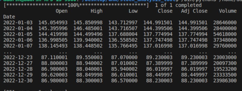 Stock Analysis Tool – screenshot 2