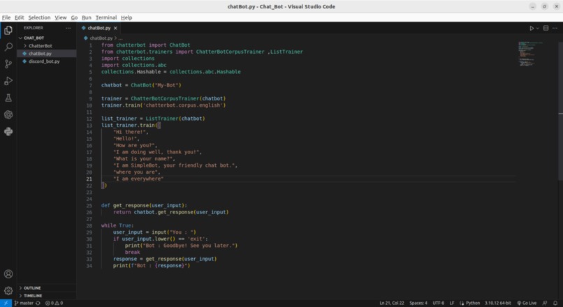 Chat Bot – screenshot 1