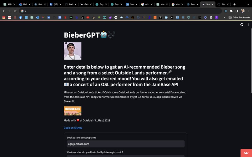 BieberGPT – screenshot 1