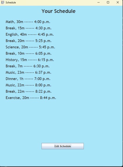 Schedule Creator – screenshot 2