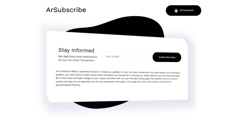 ArSubscribe: Listen to the transactions on chain – screenshot 1