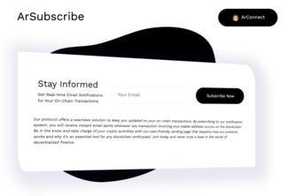 ArSubscribe: Listen to the transactions on chain