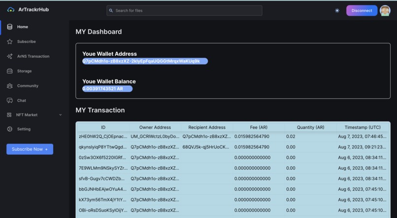 ArTrackrHub – screenshot 2