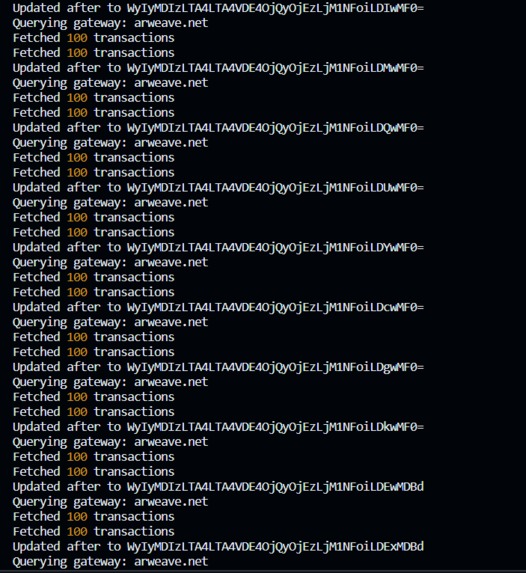 ArweaveChainRetriever – screenshot 1