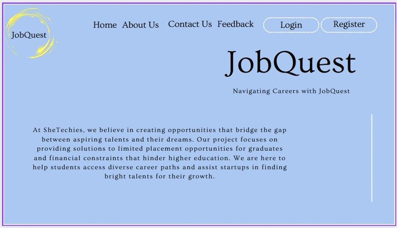 JobQuest Website – screenshot 1