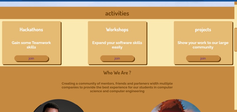 FADI CS Club Website – screenshot 2