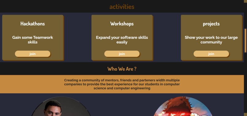 FADI CS Club Website – screenshot 5