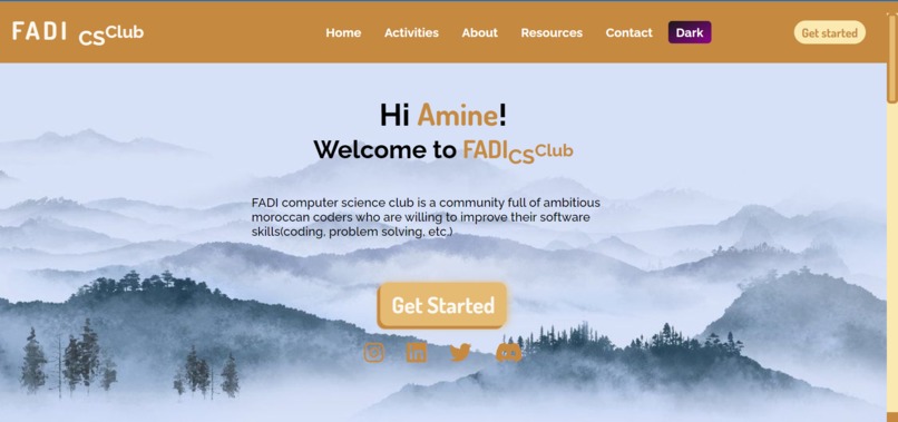 FADI CS Club Website – screenshot 4