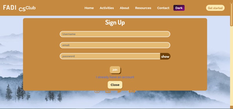 FADI CS Club Website – screenshot 6