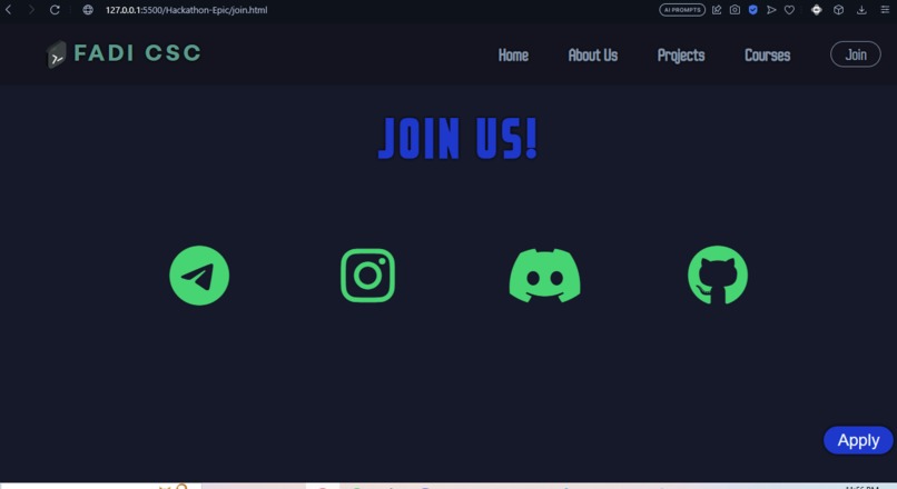 FADI CS CLUB Website – screenshot 1