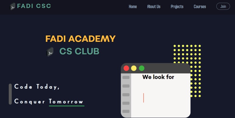 FADI CS CLUB Website – screenshot 2
