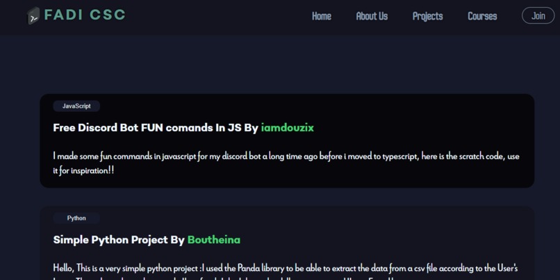 FADI CS CLUB Website – screenshot 4