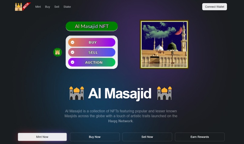 Al Masajid NFT | Islamic NFT on Haqq Network – screenshot 1