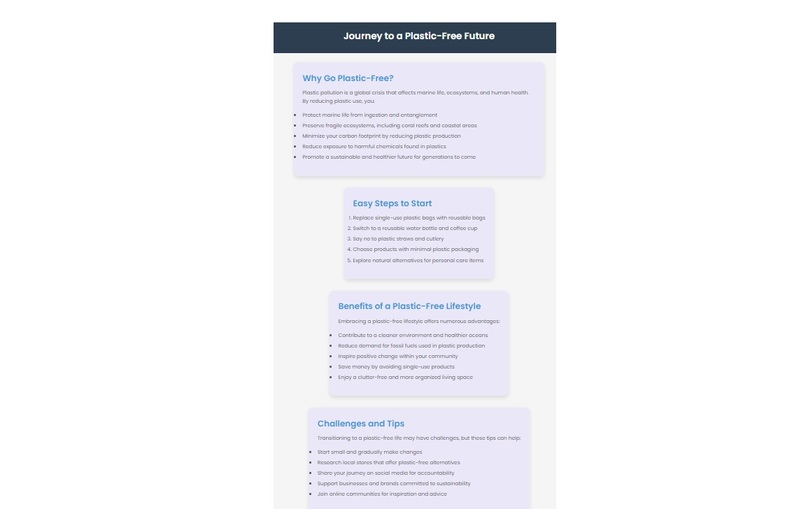 Plastic-Free Challenge – screenshot 1