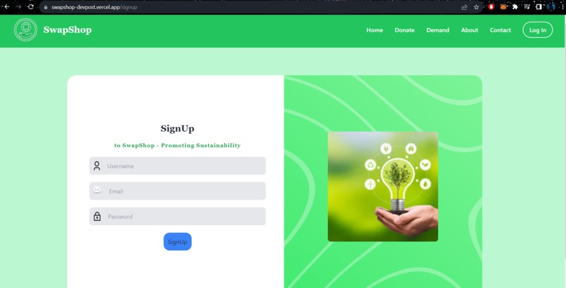 SwapShop - Promoting Sustainability – screenshot 1