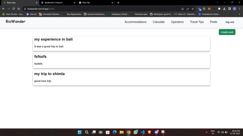 BioWander – screenshot 1