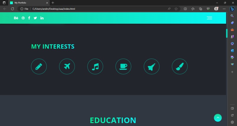 Portfolio  – screenshot 3